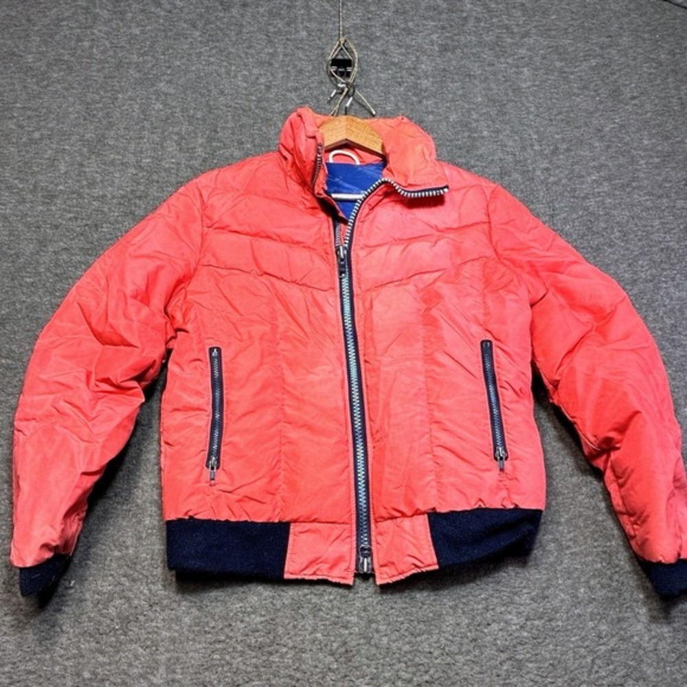 Vintage CB Sports Down Puffer Jacket Women Large 80s Pink USA Made Ski Gorpcore‎